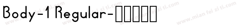 Body-1 Regular字体转换